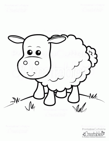 Cute Sheep Free Printable Coloring Page