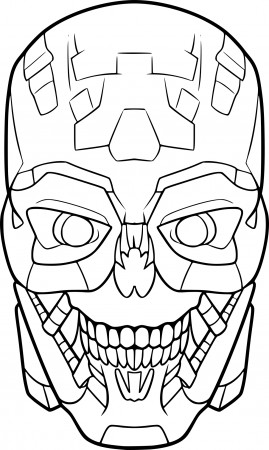 Terminator Head coloring page - free printable coloring pages on coloori.com