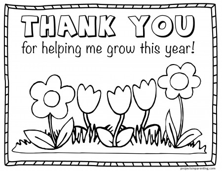 Teacher Appreciation Coloring Page | Projects In Parenting