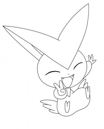 Pokemon BW - Victini Lineart | Pokemon coloring pages, Pokemon coloring,  Pokemon sketch