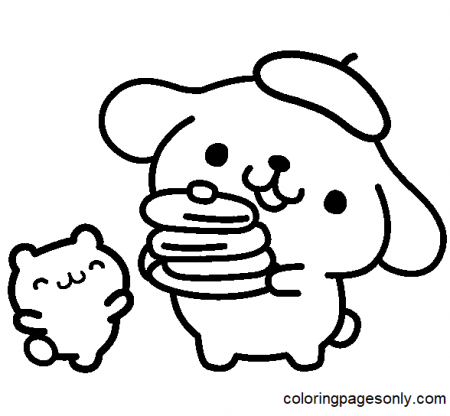 Muffin and Pompompurin Coloring Pages - Pompompurin Coloring Pages - Coloring  Pages For Kids And Adults