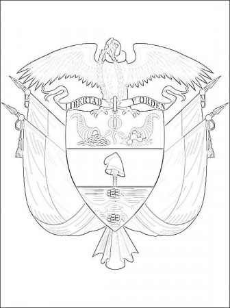 Coat of Arms of Colombia Coloring Page - Free Printable Coloring Pages for  Kids