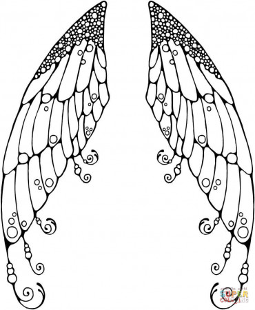 Double Fairy Wings coloring page | Free Printable Coloring Pages