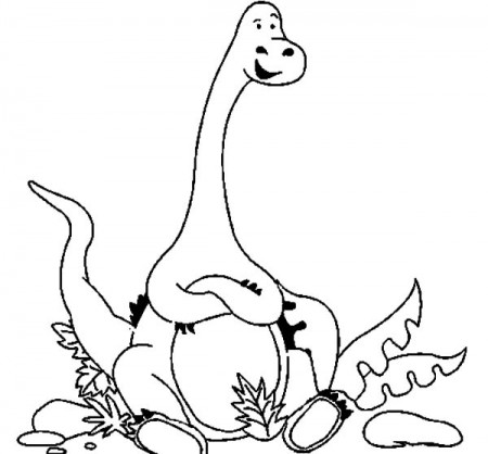 Diplodocus Full Stomach Coloring Pages - NetArt