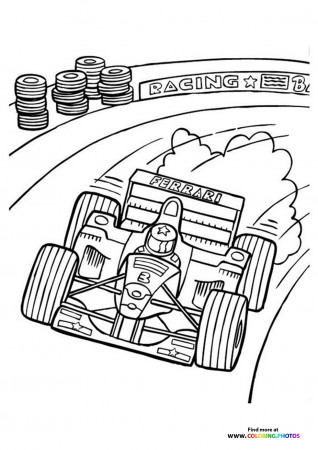 Fast Formula 1 car - Coloring Pages for ...