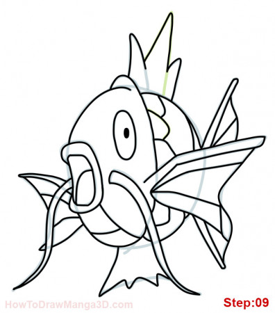 How to draw Magikarp Pokemon - MANGAJAM.com