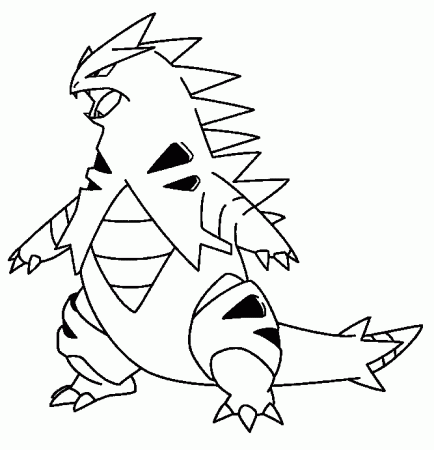 Pokemon tyranitar coloring pages
