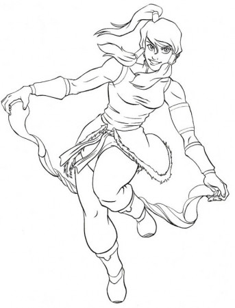 Awesome Korra Coloring Page : Color Luna