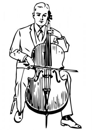 Coloring Page cello - free printable coloring pages - Img 13293