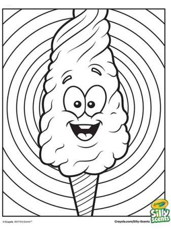 Silly Scents Cotton Candy Coloring Page | crayola.com