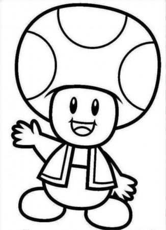 Super Mario Bros Toad Coloring Pages - Best Quality Coloring Pages