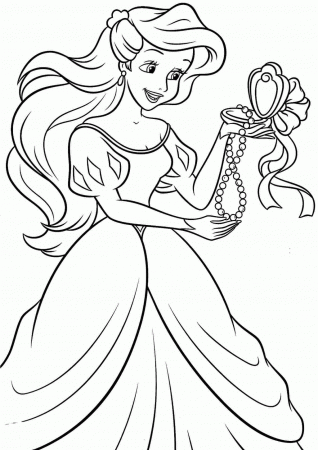 Free Coloring Sheets Coloring Pages Disney Princess Ariel For Kids ...