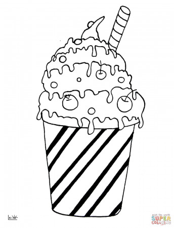 Milk Cocktail coloring page | Free Printable Coloring Pages