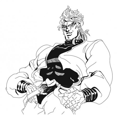 Dio Brando from Jojo's Bizarre Adventure Coloring Page - Free Printable Coloring  Pages for Kids