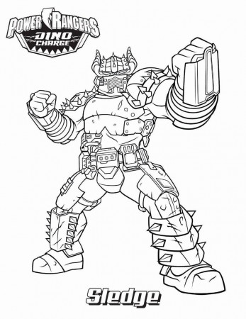 Coloriage Power Rangers Dino Charge Sledge - télécharger et imprimer  gratuit sur ColoriageEnfant.Com