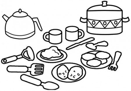 Pin on Kitchen Utensils Coloring Pages