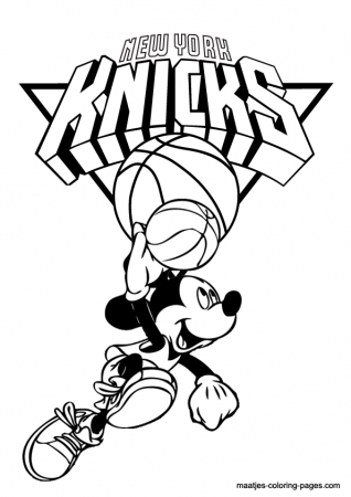 New York Knicks and Mickey Mouse coloring pages