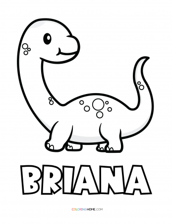 Briana dinosaur coloring page