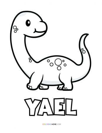 Yael dinosaur coloring page
