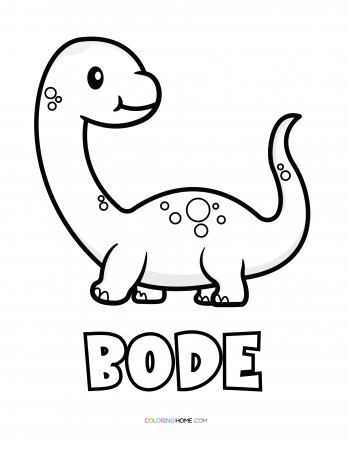 Bode dinosaur coloring page