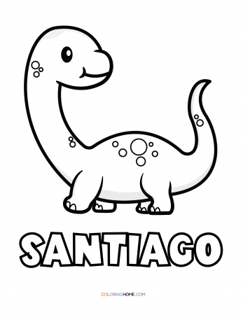 Santiago dinosaur coloring page