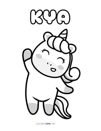 Kya unicorn coloring page