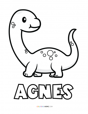 Agnes dinosaur coloring page