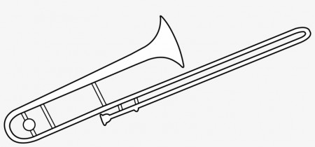 Trombone Line Art - Trombone Colouring ...