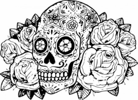 Sugar Skull Coloring Book Free Printable Pages Download Pdf For Adults Day  Of The – azspring