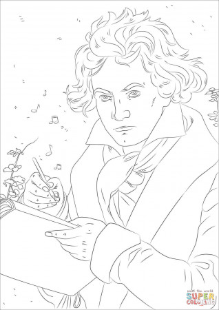 Beethoven coloring page | Free Printable Coloring Pages