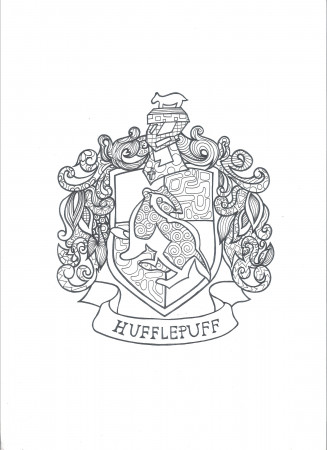 Hufflepuff Coloring Sheet (Page 1) - Line.17QQ.com