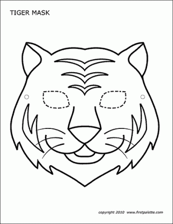 Tiger Mask | Free Printable Templates & Coloring Pages | FirstPalette.com