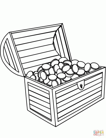 Treasure Chest coloring page | Free Printable Coloring Pages