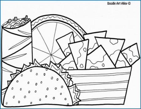 Wonderful Image of Taco Coloring Page - entitlementtrap.com | Food coloring  pages, Crayola coloring pages, Coloring pages