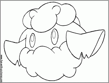 Cottonee Coloring Page