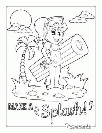 Free Summer Coloring Pages for Kids & Adults