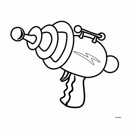 Coloring Pages Gun Page Pixel Free Nerf Gun - Clip Art Library