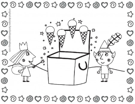 Coloring Page 3 Ben & Holly