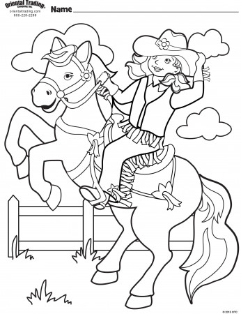 Cowgirl Coloring Page | Coloring pages, Coloring books, Cowboy crafts