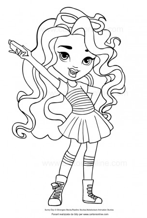 Drawing of Rox from Sunny Day coloring page