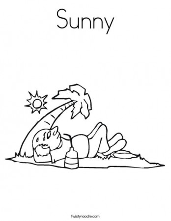Sunny Coloring Page - Twisty Noodle