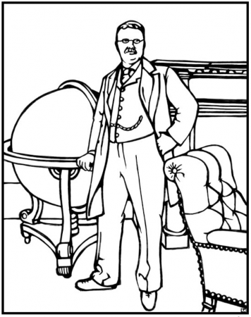 Theodore Roosevelt Coloring Page at GetDrawings.com | Free for ...