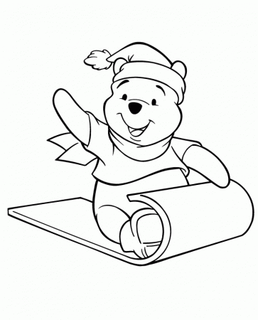 Winnie The Pooh Christmas - Coloring Pages for Kids and for Adults