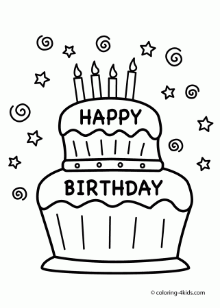 Happy Birthday Coloring Pages For Mommy Happy Birthday Coloring ...