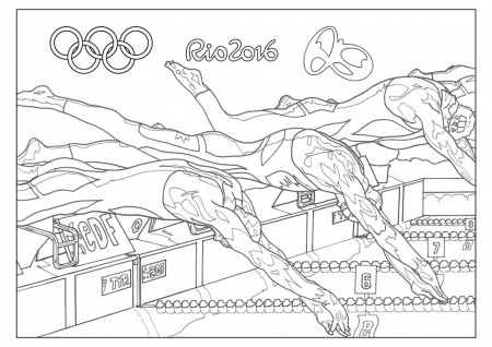 Swimming - Rio 2016 Olympics Coloring Page