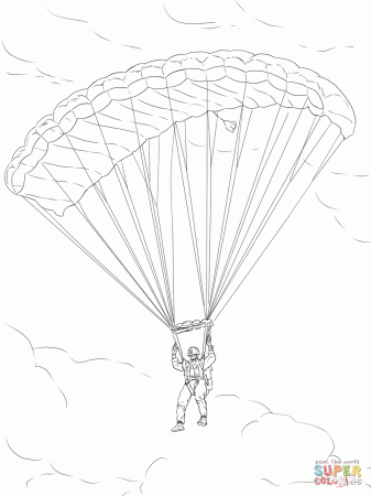Army Parachute coloring page | Free Printable Coloring Pages