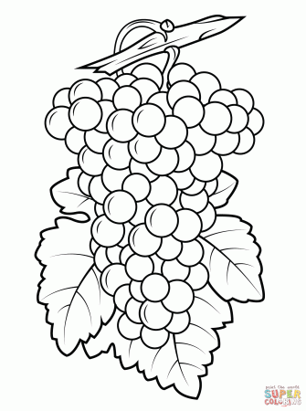 Grapes coloring pages | Free Coloring Pages
