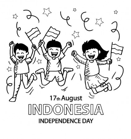 Independence Day of Indonesia Coloring Page - Free Printable Coloring Pages  for Kids