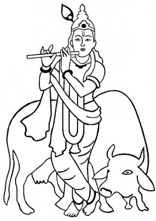 Coloring Pages | Printable Krishna Coloring Pages Free For Kids