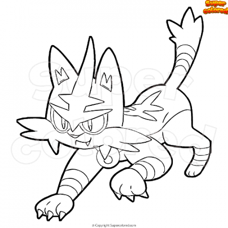 Coloring page Pokemon Torracat - Supercolored.com